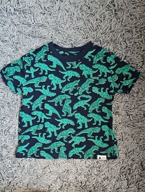 GAP Navy Tee with Green Dinosaur Pattern